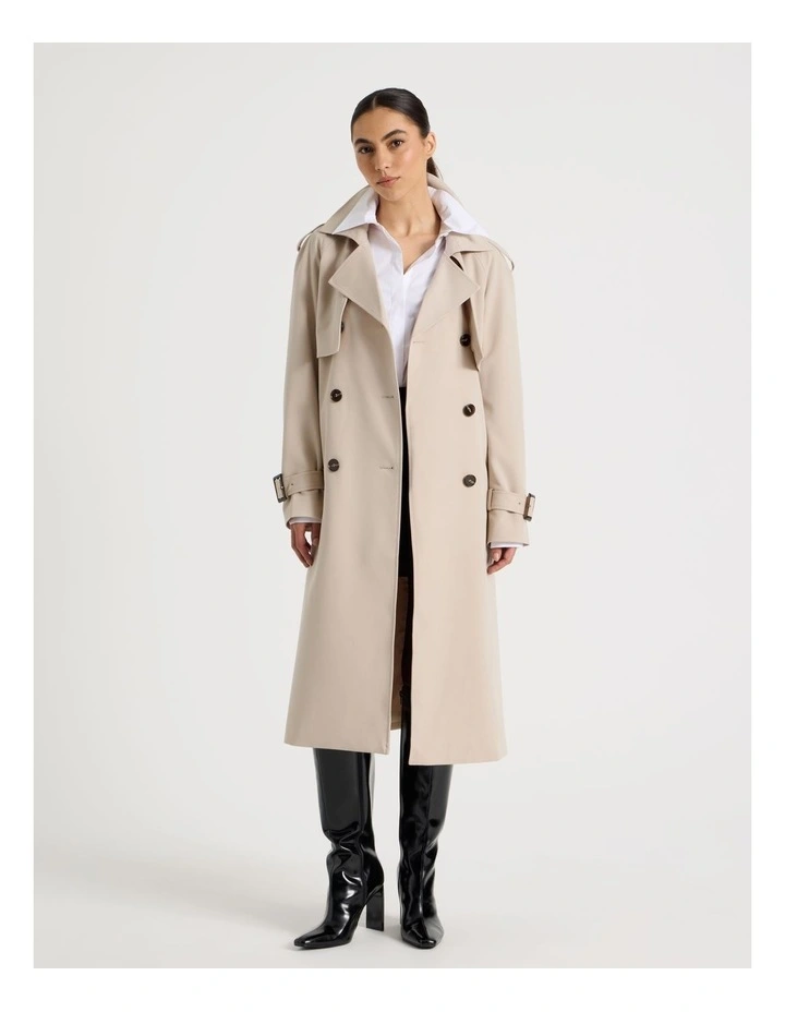 Petite Trench Coat in Stone image 1