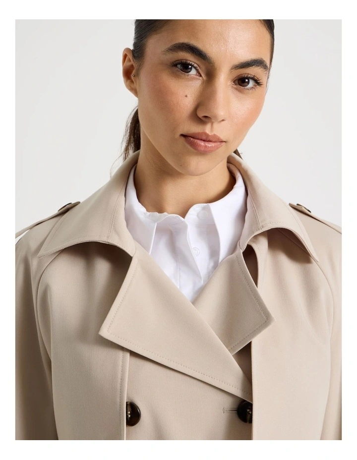 Petite Trench Coat in Stone image 2