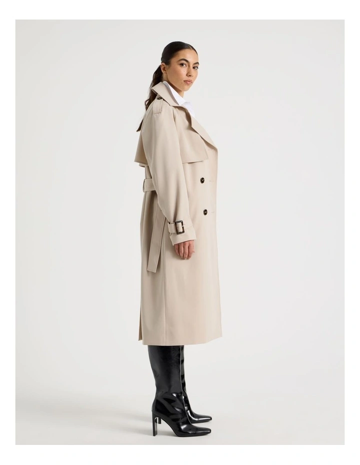 Petite Trench Coat in Stone image 4