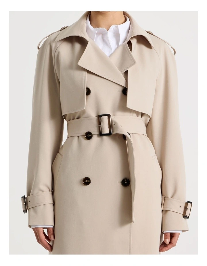 Petite Trench Coat in Stone image 5