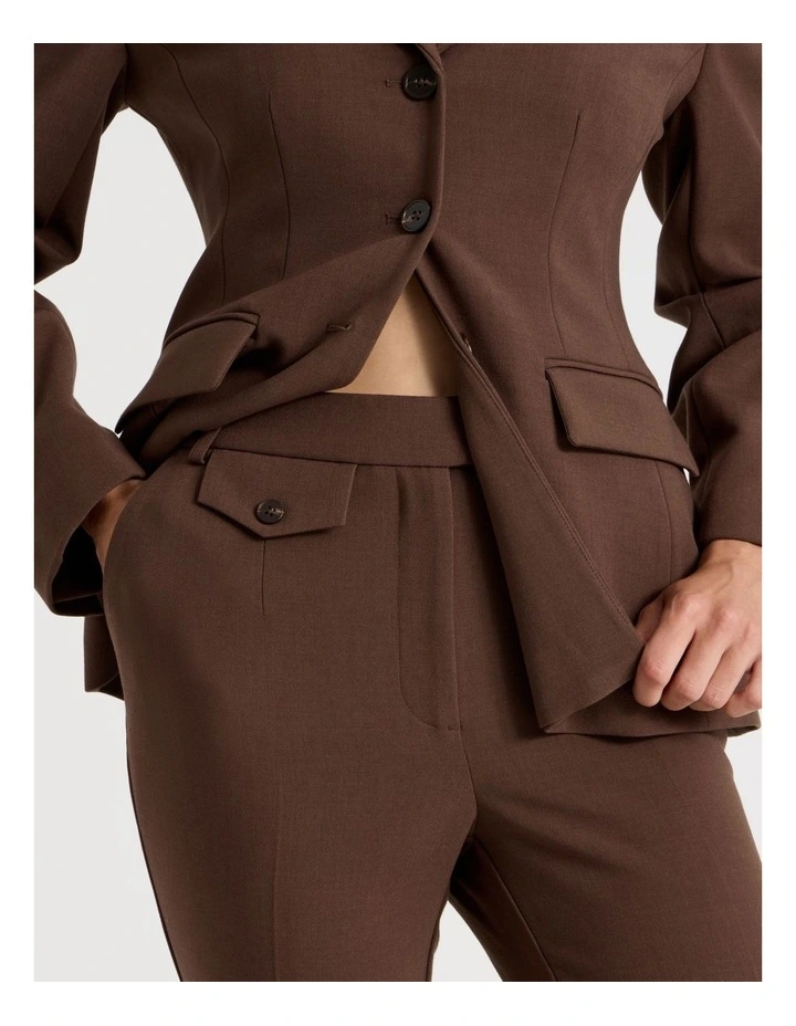 Petite Bootcut Pant in Dark Brown image 3