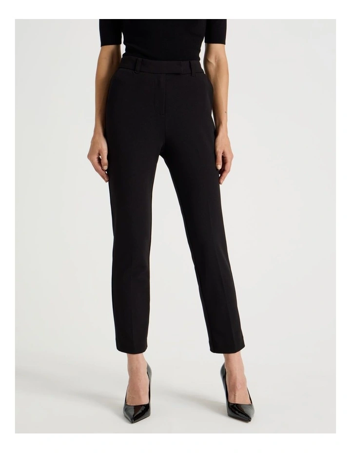 Petite Mid Rise Slim Pant in Black image 2