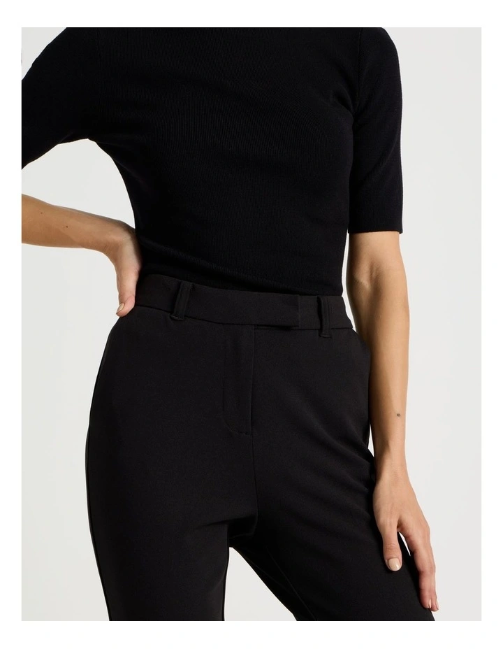 Petite Mid Rise Slim Pant in Black image 4