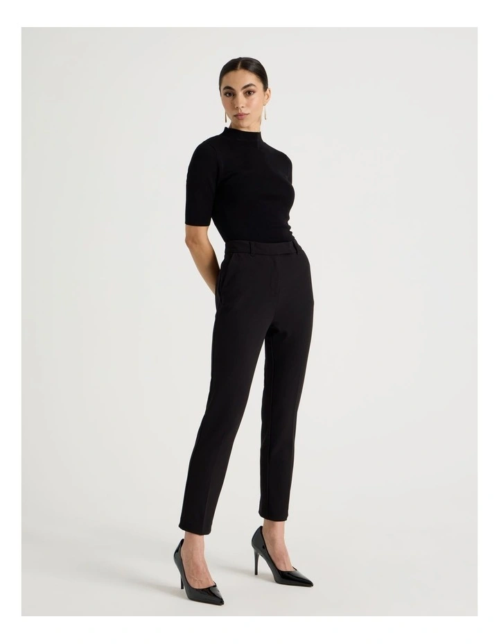 Petite Mid Rise Slim Pant in Black image 5