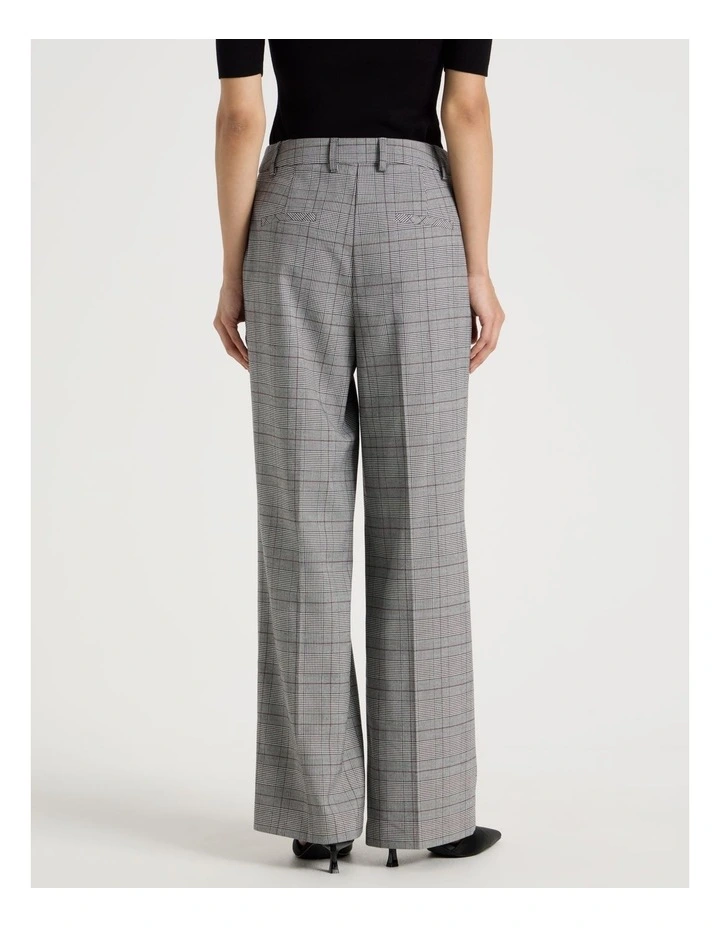 Wide Leg Pant in Black and White Check image 5