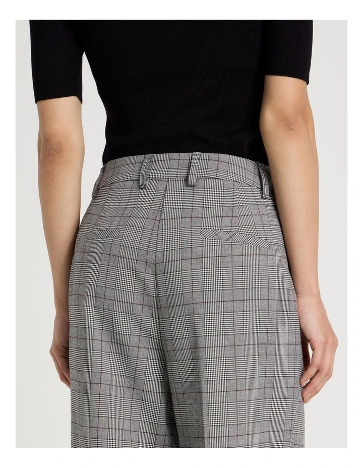 Wide Leg Pant in Black and White Check image 6