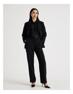 Petite Straight Leg Pant in Black