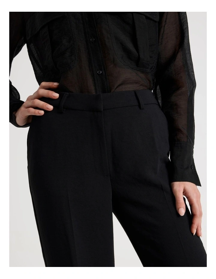 Petite Straight Leg Pant in Black image 4