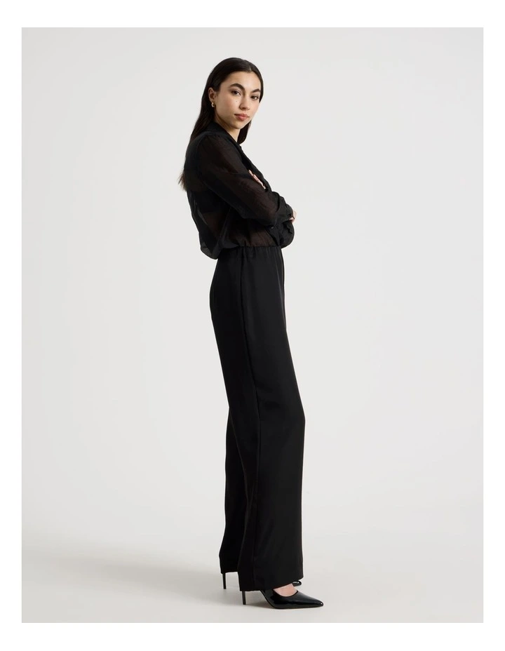 Petite Pull On Pant in Black image 3