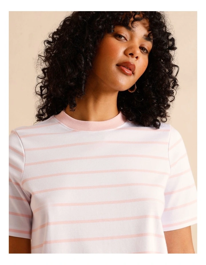 Organic Cotton Boyfriend Tee in Light Pink image 1