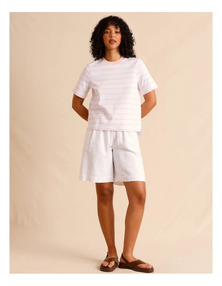 Organic Cotton Boyfriend Tee in Light Pink image 2