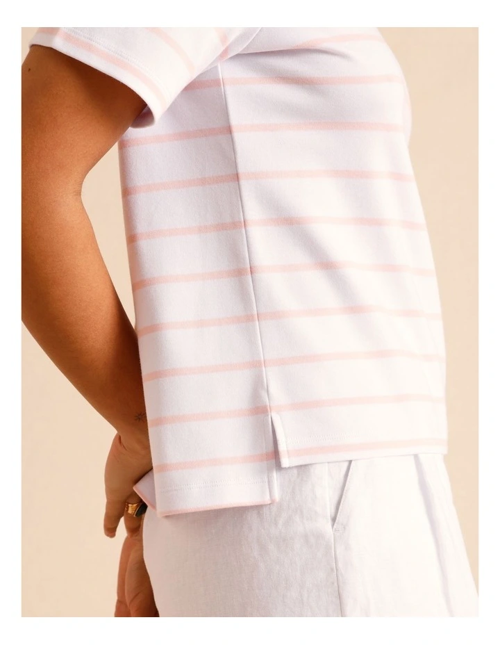 Organic Cotton Boyfriend Tee in Light Pink image 4