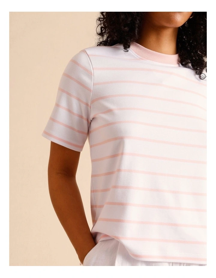 Organic Cotton Boyfriend Tee in Light Pink image 5
