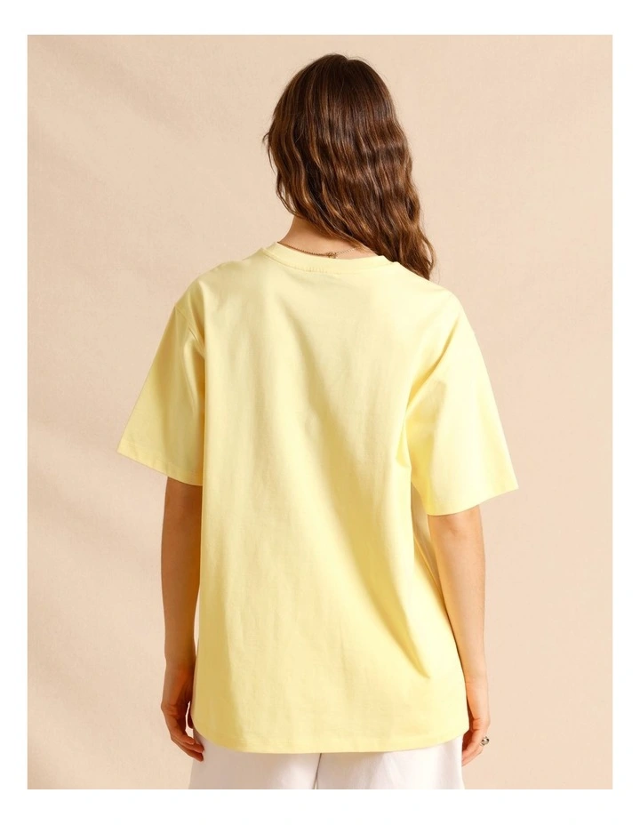 Oversized Organic Cotton Tee in Lemon image 5