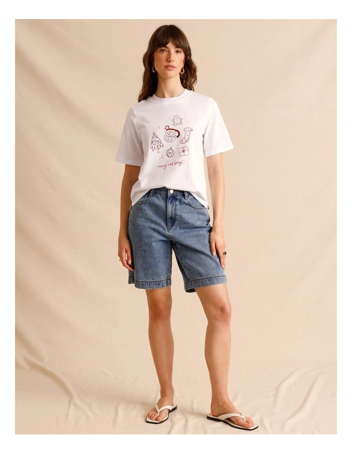 Christmas Tee in White image 2