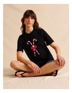 Christmas Tee in Black
