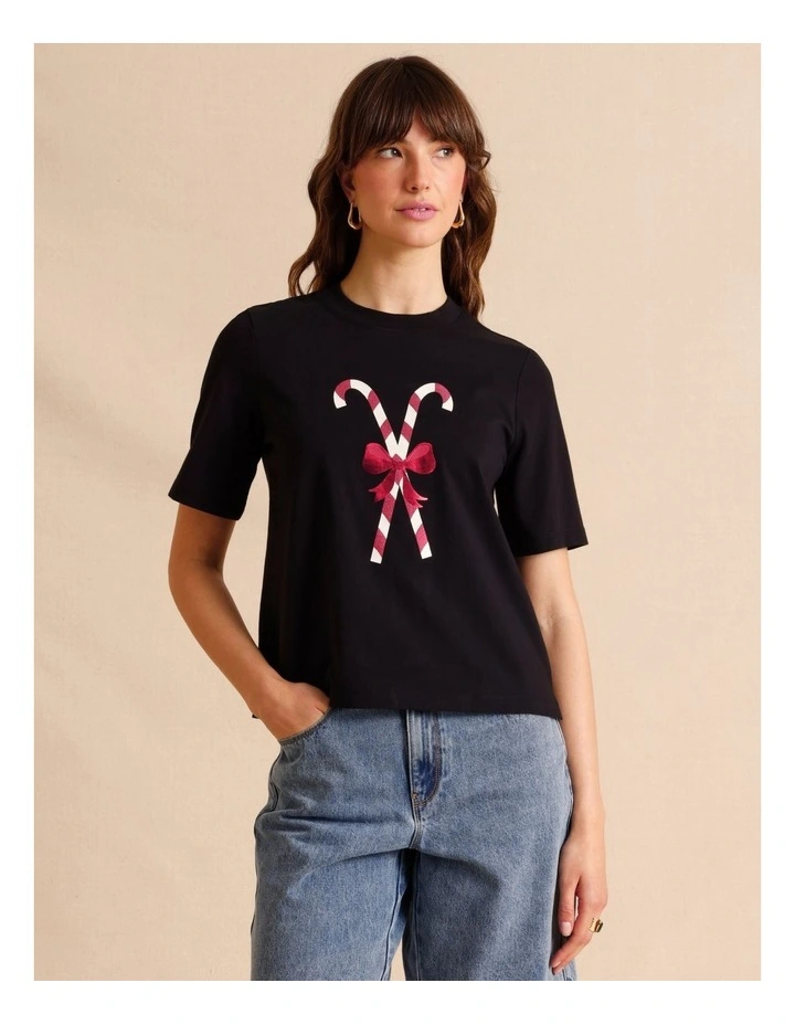 Christmas Tee in Black image 2