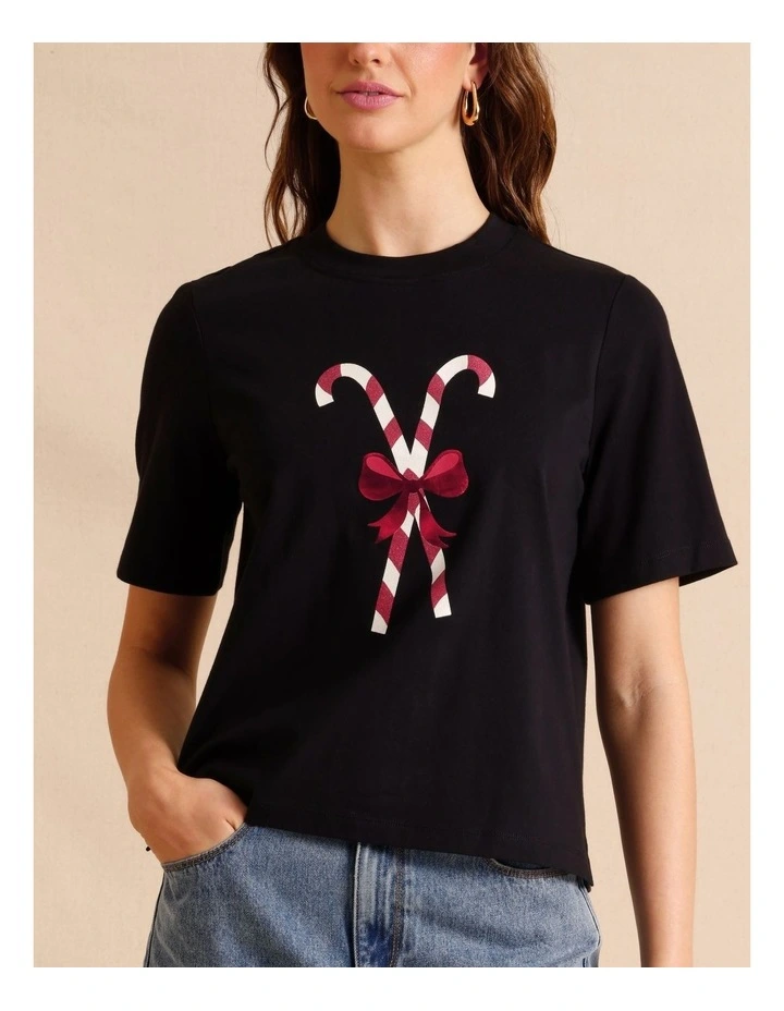 Christmas Tee in Black image 3