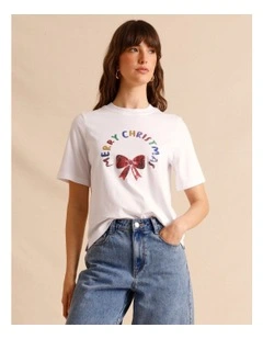 Christmas Tee in White