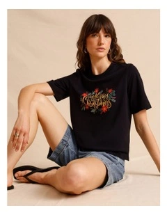 Christmas Tee in Black