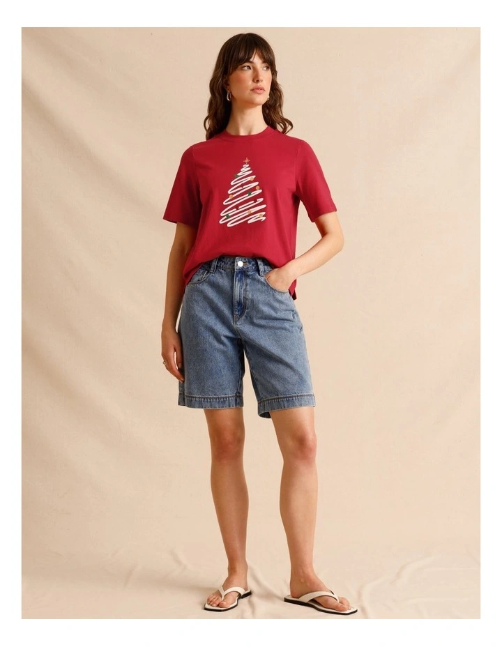 Christmas Tee in Red image 2