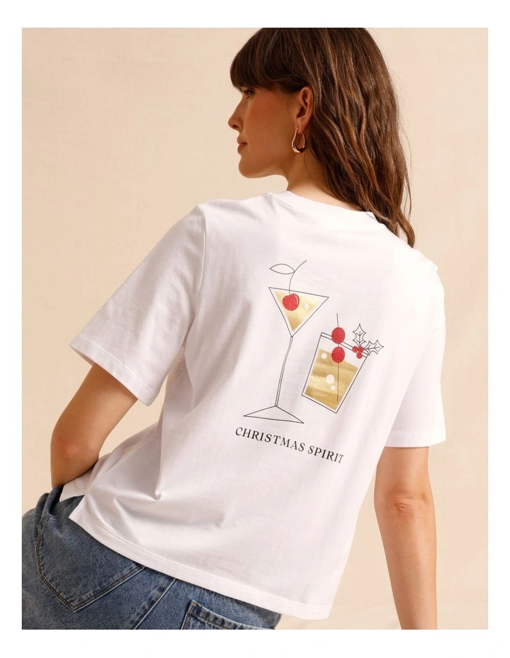 Christmas Tee in White image 3