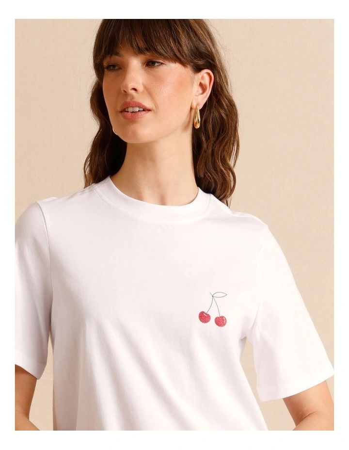 Christmas Tee in White image 4