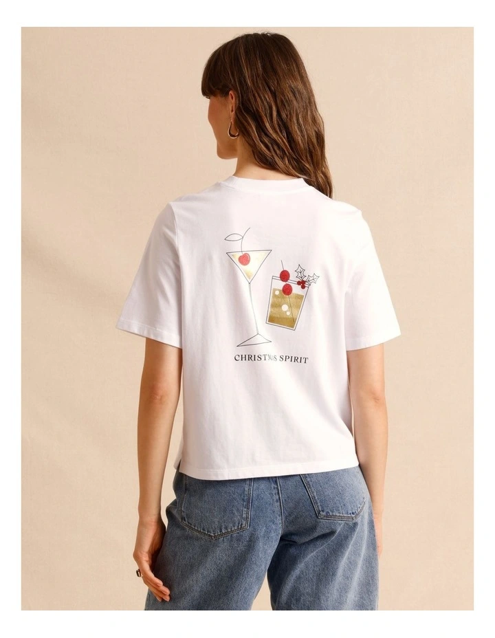 Christmas Tee in White image 5