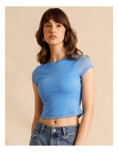 Mesh Baby Tee in Blue