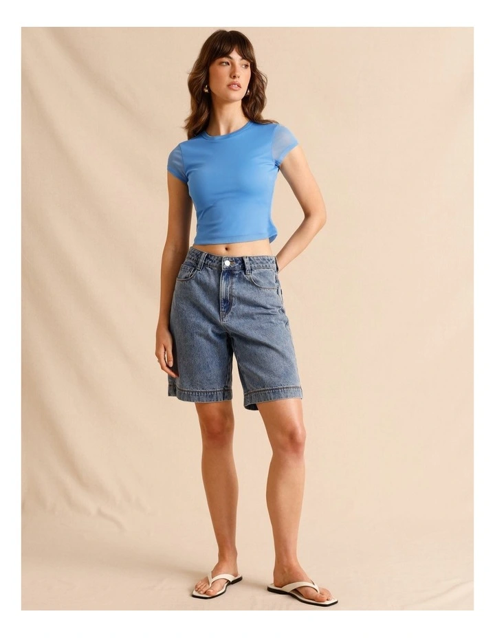 Mesh Baby Tee in Blue image 2