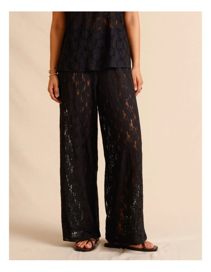 Sheer Lace Pants in Black image 2