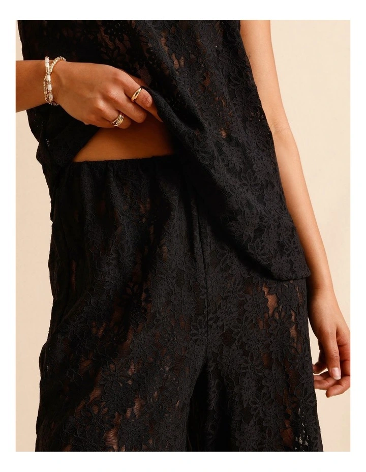 Sheer Lace Pants in Black image 4