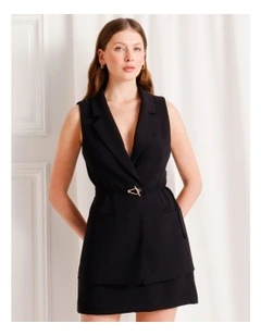 Sleeveless Blazer in Black