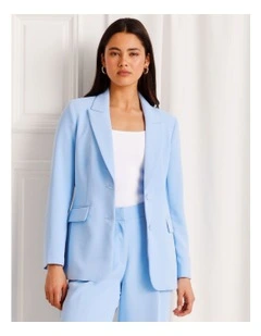Single Breasted Blazer in Light Blue
