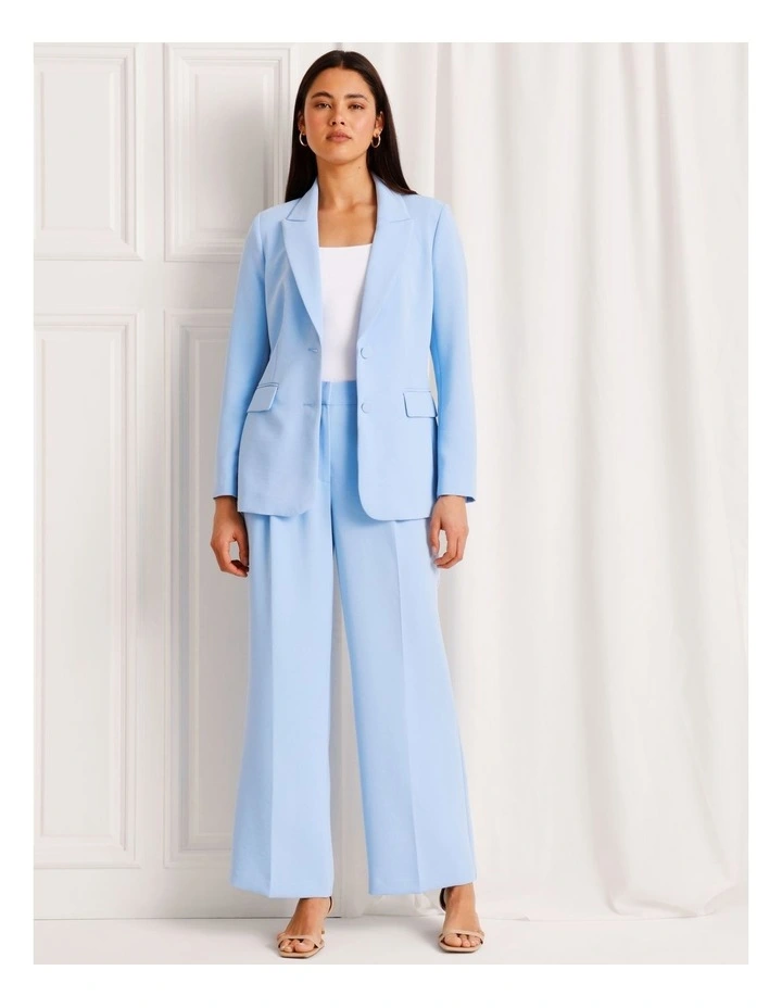 Single Breasted Blazer in Light Blue image 2