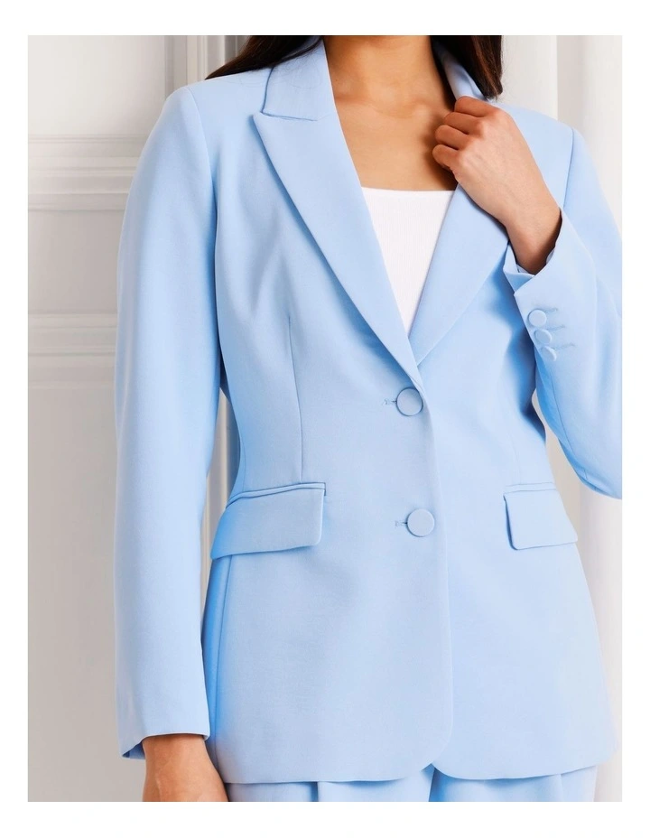 Single Breasted Blazer in Light Blue image 3