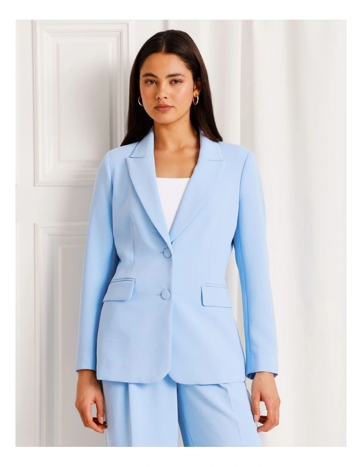 Single Breasted Blazer in Light Blue image 5