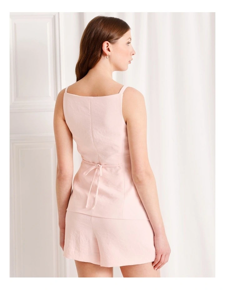 Strappy Square Neck Vest in Light Pink image 5
