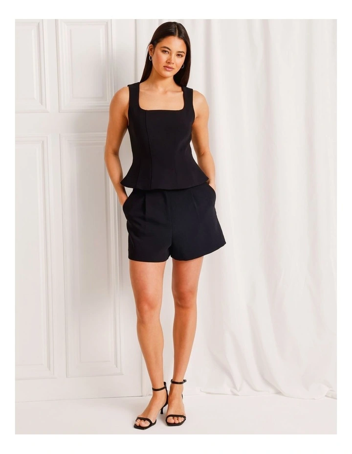 Peplum Bustier in Black image 3