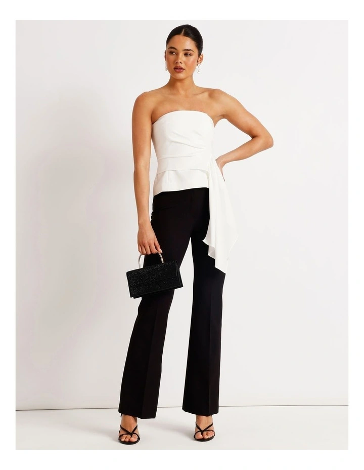 Draped Bustier in White image 2