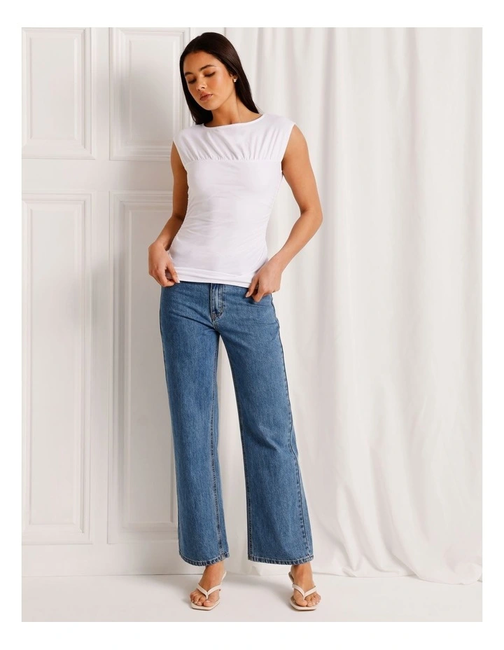Gather Detail Tank in White image 3