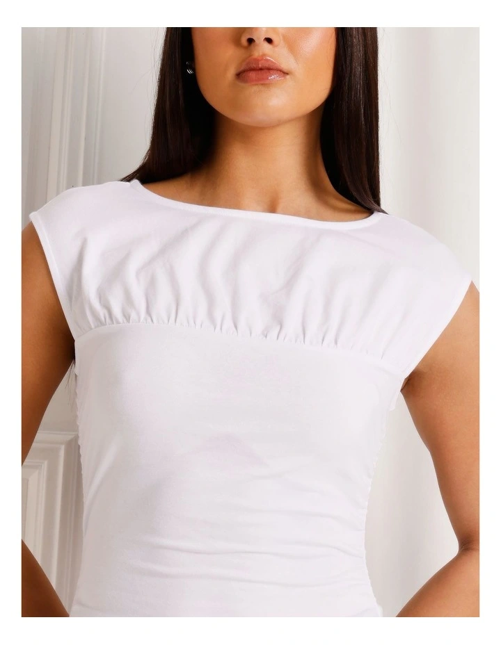 Gather Detail Tank in White image 5