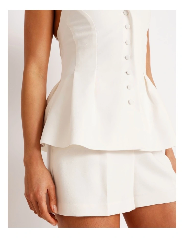 Halter Neck Vest in Ivory image 7