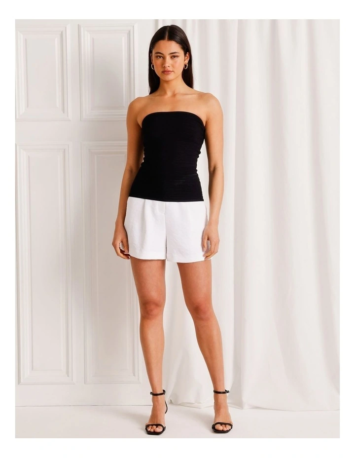 Knit Tube Top in Black image 2