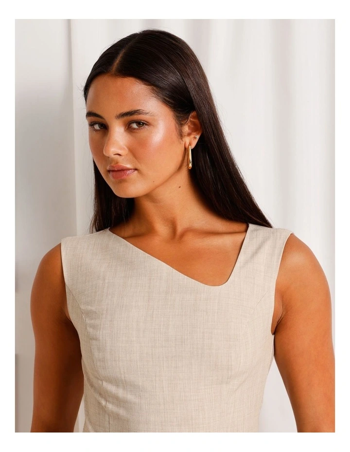 Asymmetric Neck Top in Stone image 3