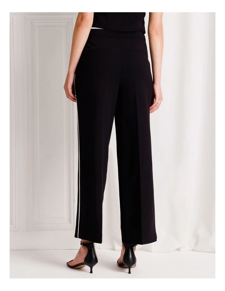 Elastic Waist Wide Leg Pant in Black image 6