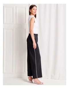 Elastic Waist Wide Leg Pant in Charcoal