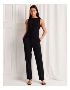 Straight Leg Pant in Black
