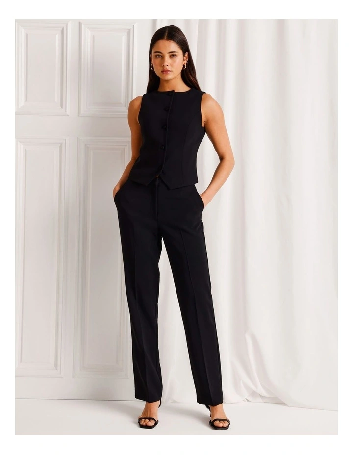 Straight Leg Pant in Black image 1