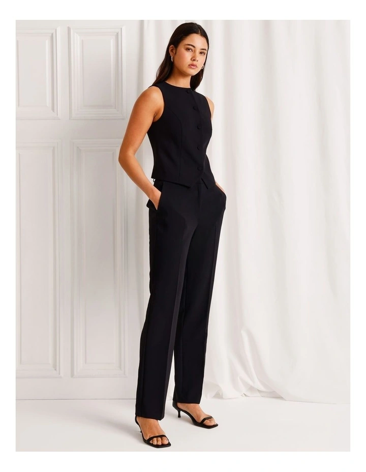 Straight Leg Pant in Black image 4